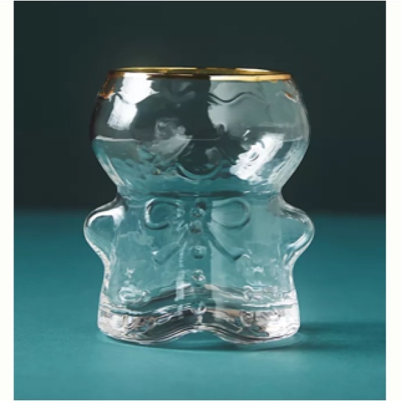 Anthropologie North Pole Gingerbread Man Juice Glass New In Box RARE - Picture 4 of 7